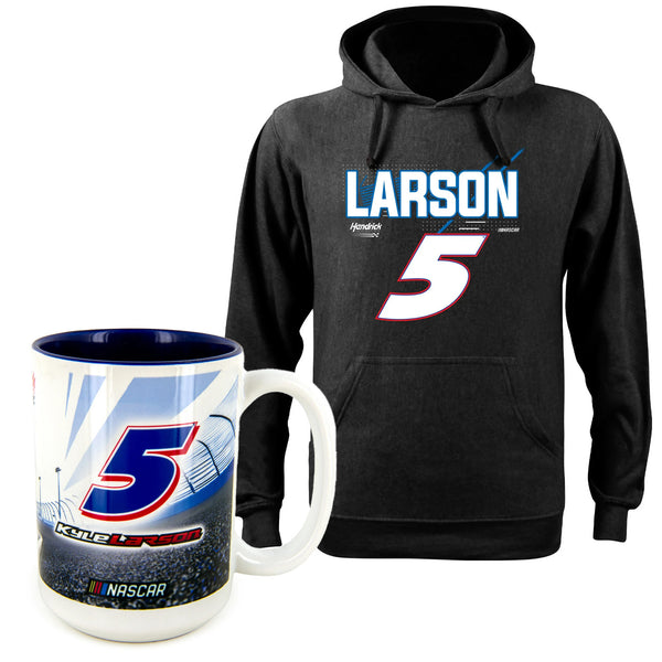 Kyle Larson #5 Hoodie and Deluxe 15oz Coffee Mug BUNDLE PRICED