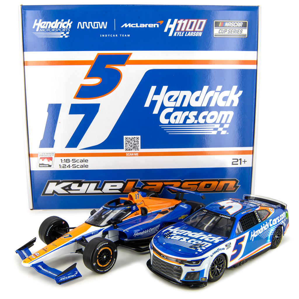 Kyle Larson Hendrick 1100 2-Pack Indy 500 1:18 / Coca-Cola 600 1:24 Liquid Color 2024 Diecast Cars