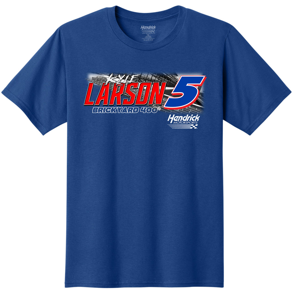 Kyle Larson 2026 Brickyard 400 Event HendrickCars 2-Spot Classic Ink T-Shirt Blue #5 NASCAR