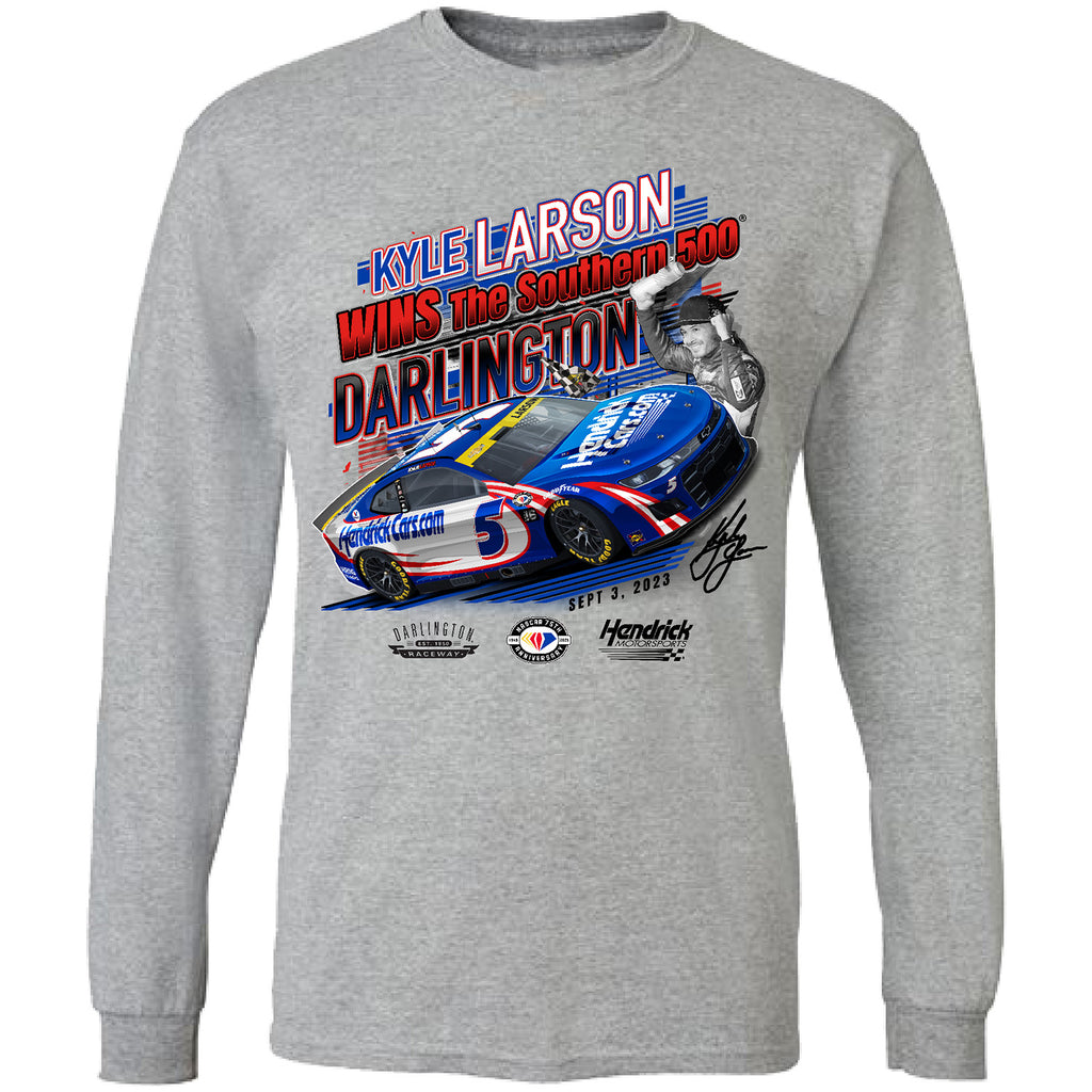 Kyle Larson 2023 Long Sleeve Darlington Race Win T-Shirt #5 NASCAR