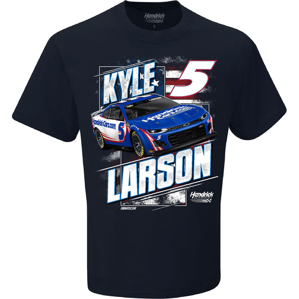 Kyle Larson 2024 Patriotic HendrickCars Car T-Shirt Blue #5 NASCAR