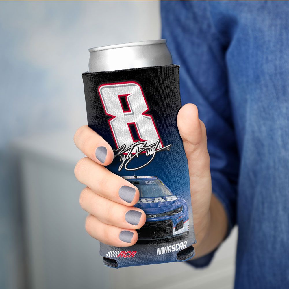 Kyle Busch 2025 Lucas Oil #8 Slim Can Hugger 12oz Cooler NASCAR