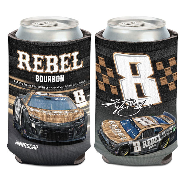 Kyle Busch 2025 Rebel Bourbon #8 Can Hugger 12oz Cooler NASCAR