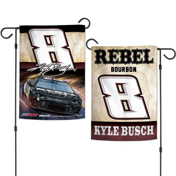 Kyle Busch 2024 Rebel Bourbon Two Sided 12x18 Garden Flag #8 NASCAR