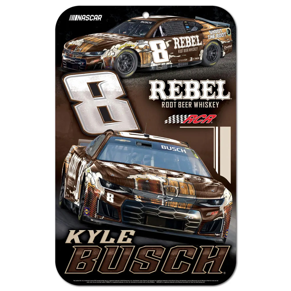 Kyle Busch 2026 Rebel Bourbon #8 11x17 Plastic Sign NASCAR