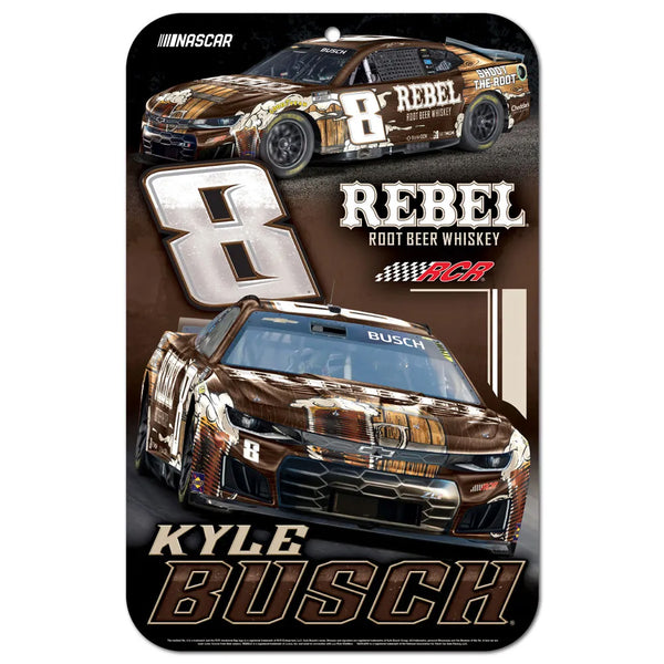 Kyle Busch 2026 Rebel Bourbon #8 11x17 Plastic Sign NASCAR