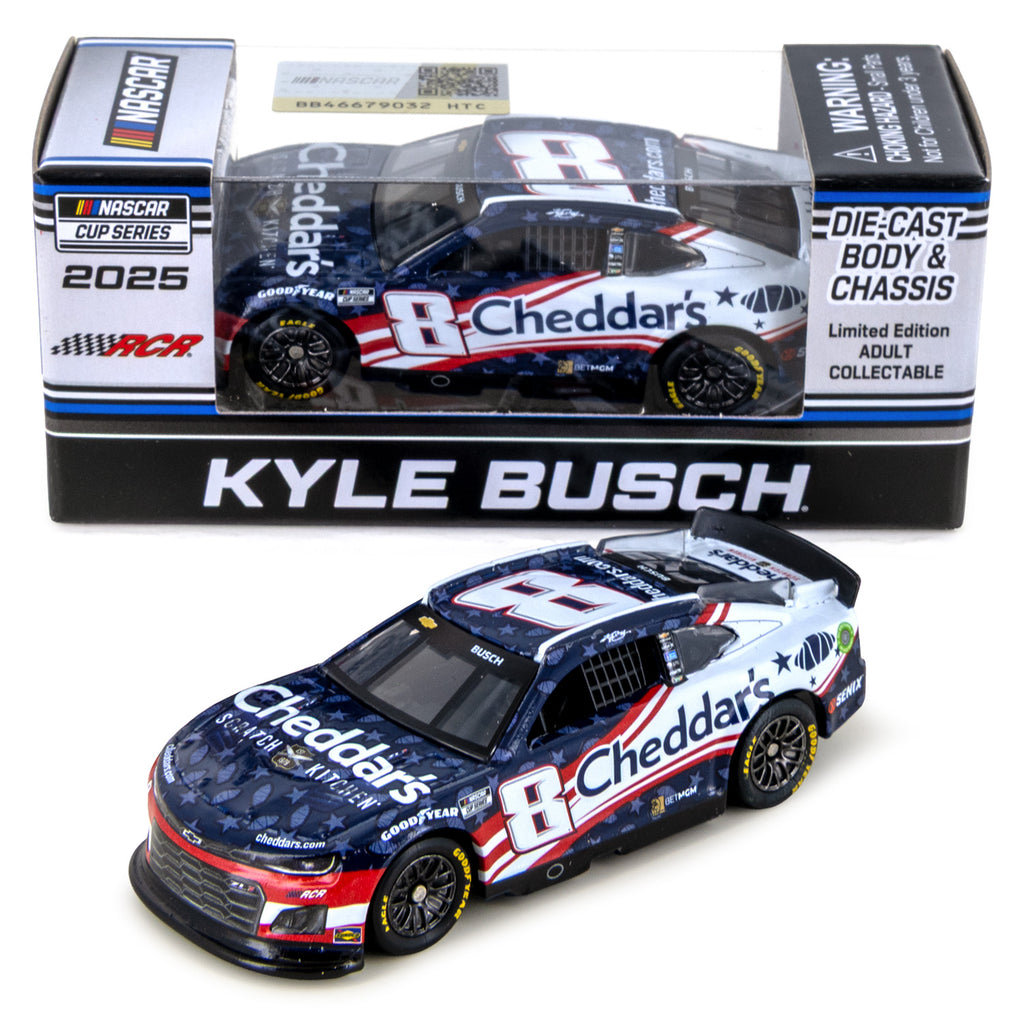 Kyle Busch Cheddar's Salutes Patriotic 1:64 Standard Chassis 2025 Diecast Car #8 NASCAR