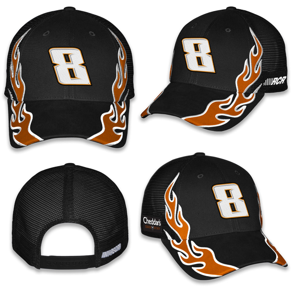Kyle Busch 2025 Flame #8 Mesh Hat Black NASCAR