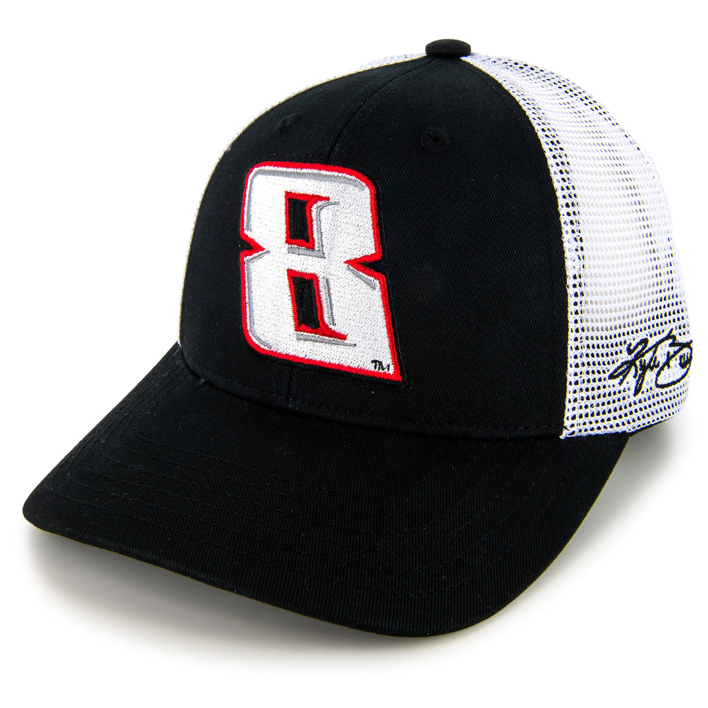 Kyle Busch Car Number 8 White Mesh NASCAR Hat