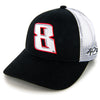 Kyle Busch Car Number 8 White Mesh NASCAR Hat