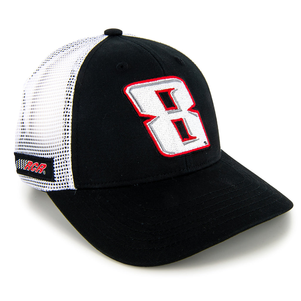 Kyle Busch Car Number 8 White Mesh NASCAR Hat