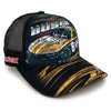 Kyle Busch 2025 Rebel Bourbon Sublimated Car Mesh Hat Black #8 NASCAR