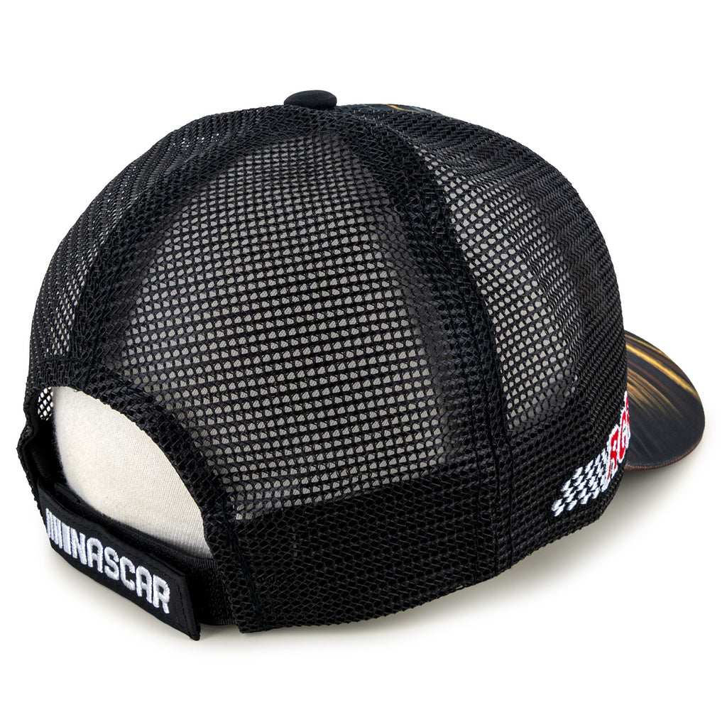 Kyle Busch 2025 Rebel Bourbon Sublimated Car Mesh Hat Black #8 NASCAR