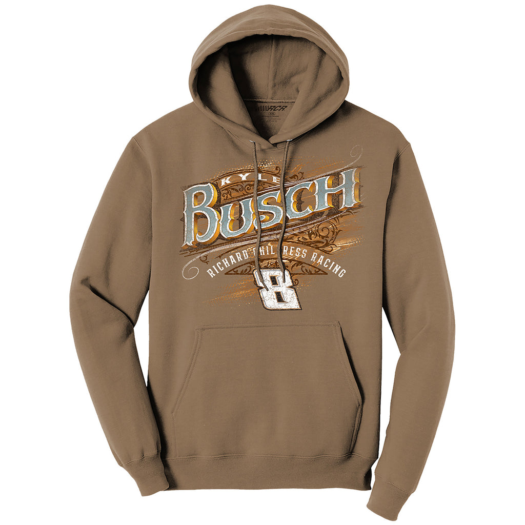 Kyle Busch 2025 Rebel Bourbon Woodland Brown 2-Spot Hoodie Sweatshirt #8 NASCAR