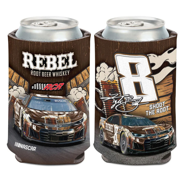 Kyle Busch 2026 Rebel Root Beer Whiskey #8 Can Hugger 12oz Cooler