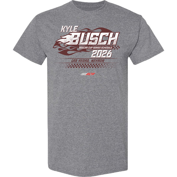 Kyle Busch 2026 NASCAR Cup Series Schedule T-Shirt Gray #8