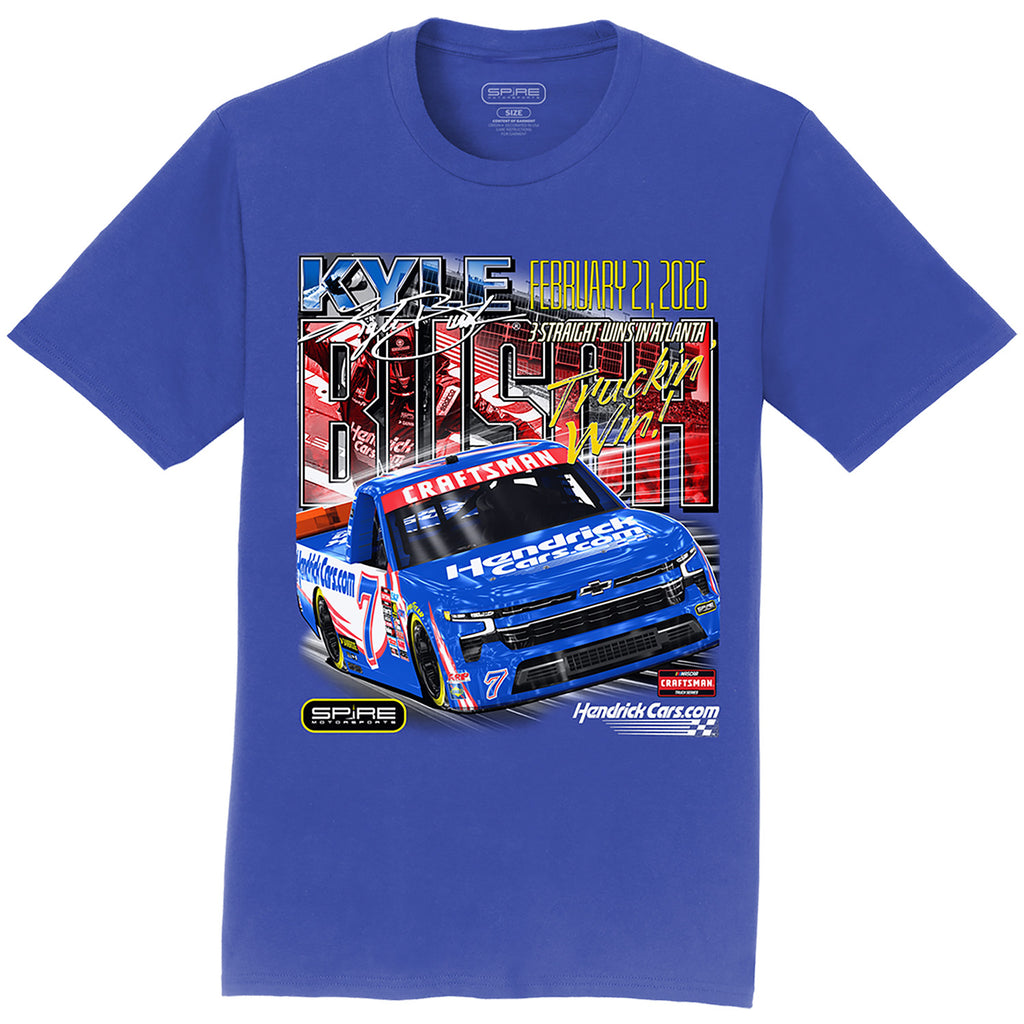 Kyle Busch 2026 Atlanta Truck Series Race Win 2-Spot T-Shirt Blue #7 NASCAR