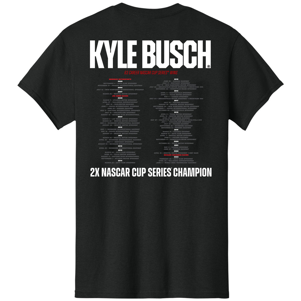 Kyle Busch Celebration of Life Classic Ink T-Shirt Black
