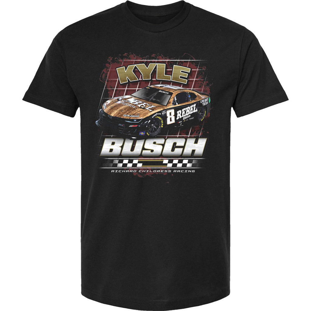 Kyle Busch 2025 Rebel Bourbon 2-Spot T-Shirt Black #8 NASCAR