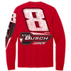 Kyle Busch 2025 Long Sleeve #8 Red 3-Spot T-Shirt NASCAR