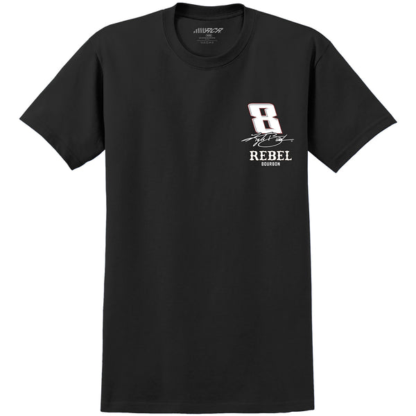 Kyle Busch 2025 Rebel Bourbon Heat 2-Spot T-Shirt Black #8 NASCAR