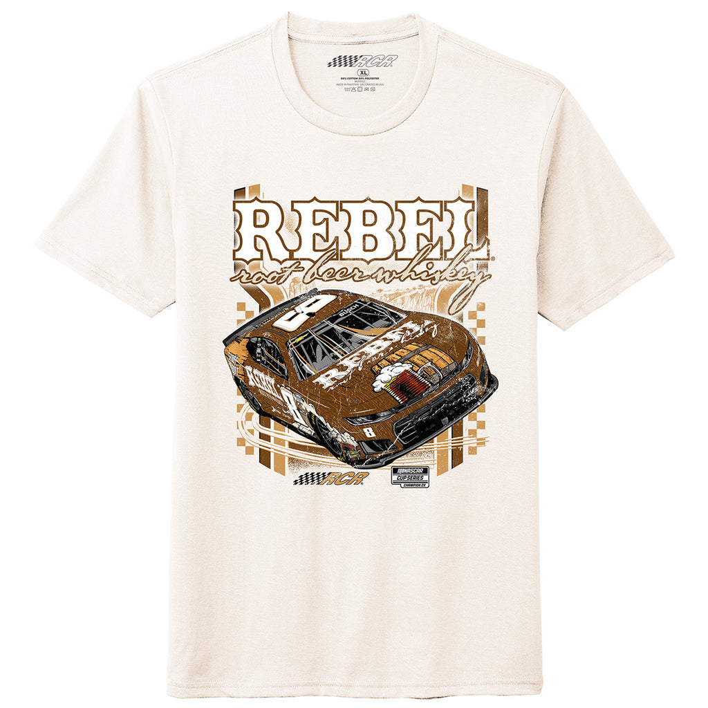 Kyle Busch 2026 Rebel Root Beet Bourbon Natural 2-Spot T-Shirt #8 NASCAR