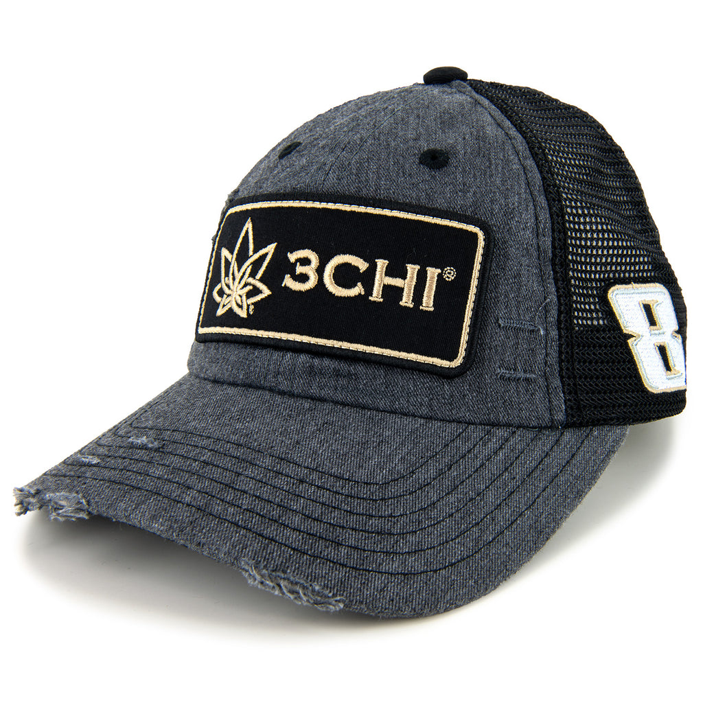 Kyle Busch 2023 3CHI Vintage Patch Hat Gray/Black #8 NASCAR