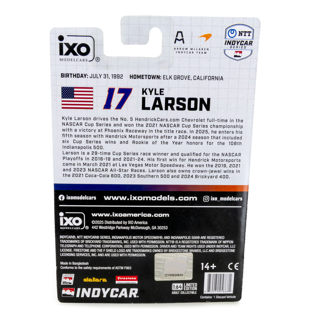 Kyle Larson HendrickCars Indy 500 1:64 Standard 2025 Diecast Car