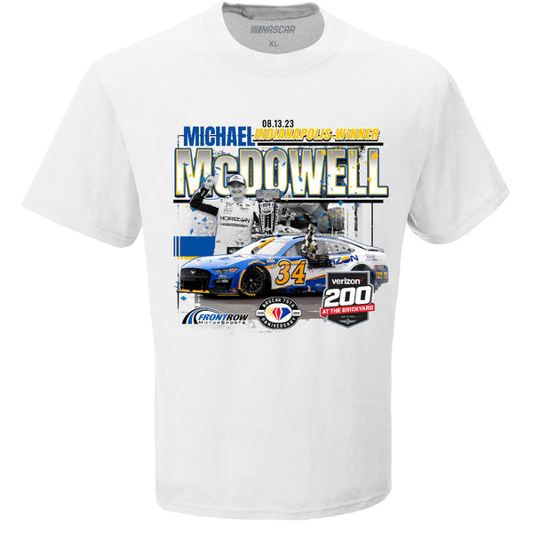 Michael McDowell 2023 Indy Road Course Race Win T-Shirt #34 NASCAR