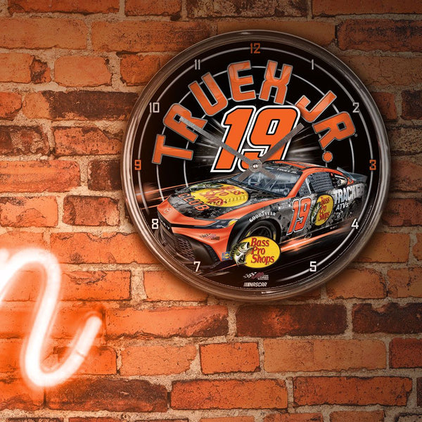 Martin Truex Jr 2024 Bass Pro Shops #19 Chrome Wall Clock NASCAR