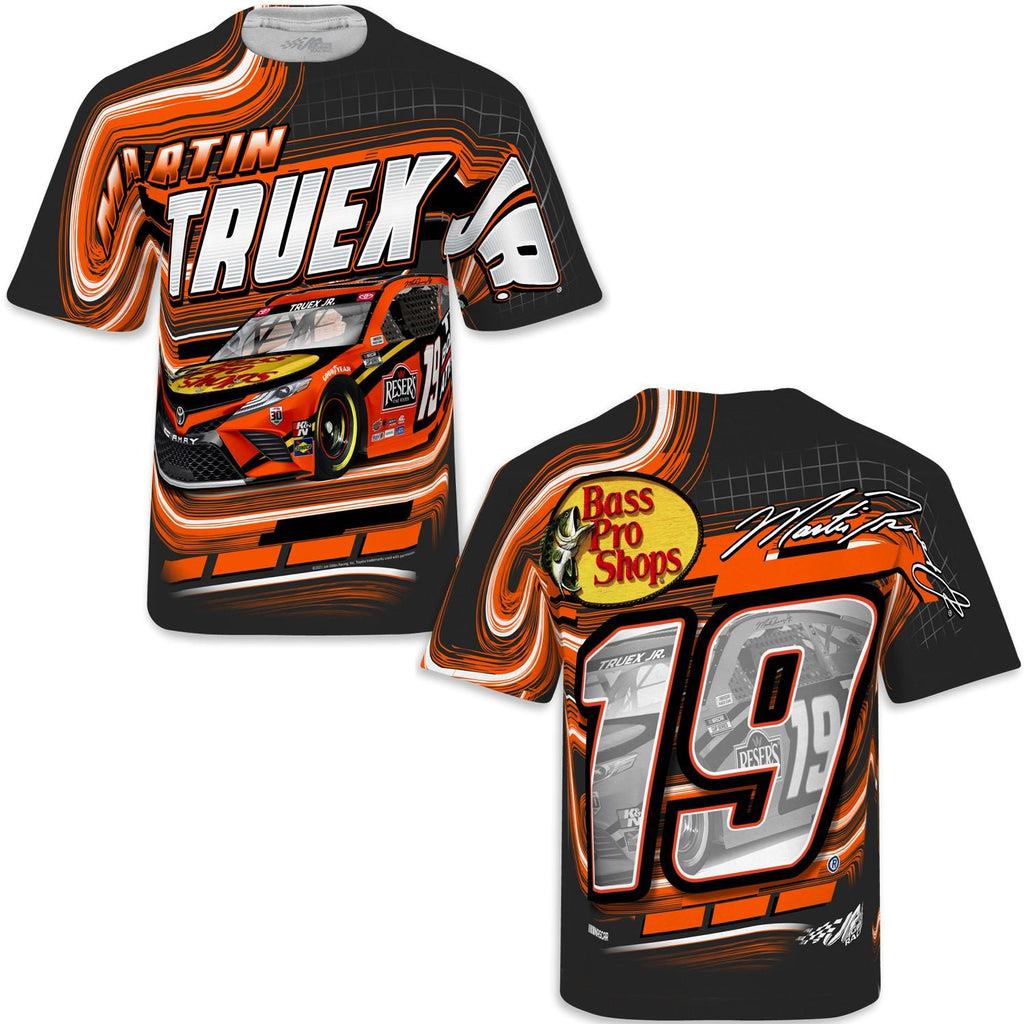 Martin Truex Jr Youth Bass Pro Shops Sublimated Total Print T-Shirt - Sale One Size Left