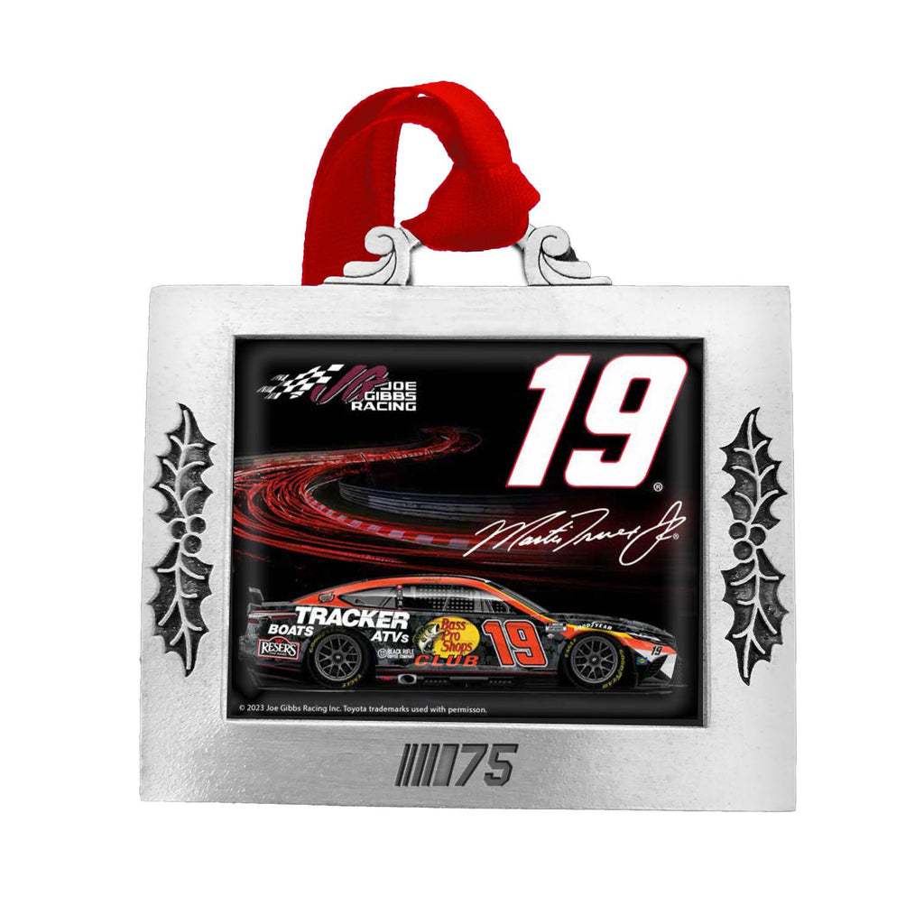 Martin Truex Jr 2023 Pewter Picture Frame Christmas Ornament #19 NASCAR