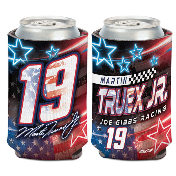 Martin Truex Jr 2024 Patriotic #19 Can Hugger 12oz Cooler NASCAR