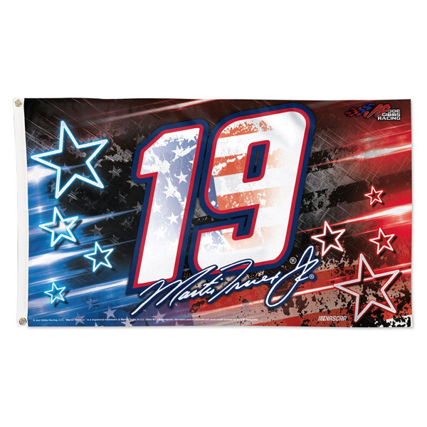 Martin Truex Jr 2024 Patriotic #19 NASCAR 3x5 Flag 