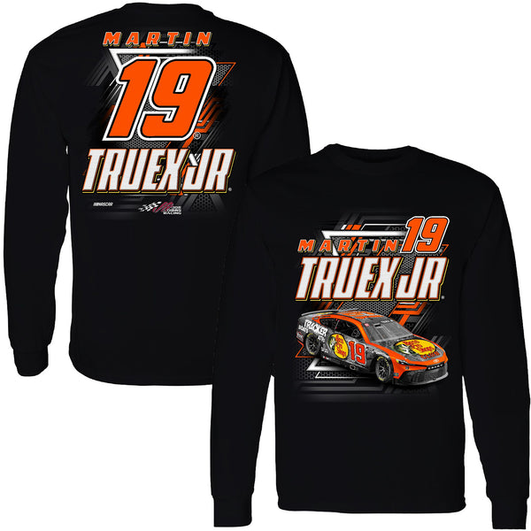 Martin Truex Jr 2024 Long Sleeve Bass Pro Shops #19 Car T-Shirt Black NASCAR