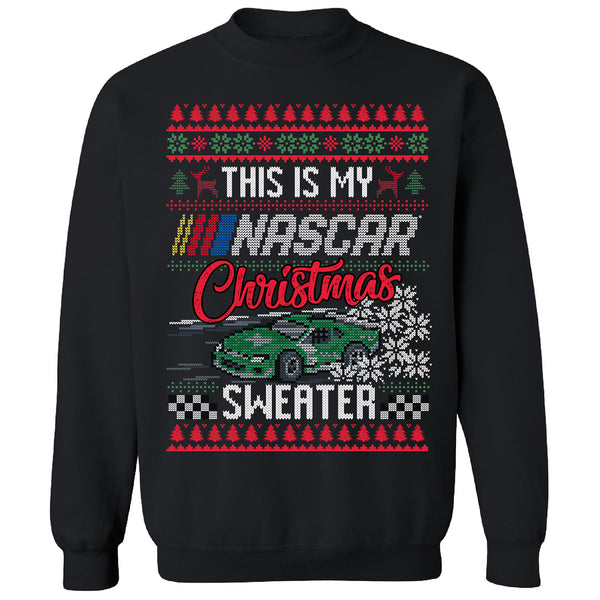 NASCAR 2024 Ugly Christmas Sweater Crewneck Sweatshirt Black