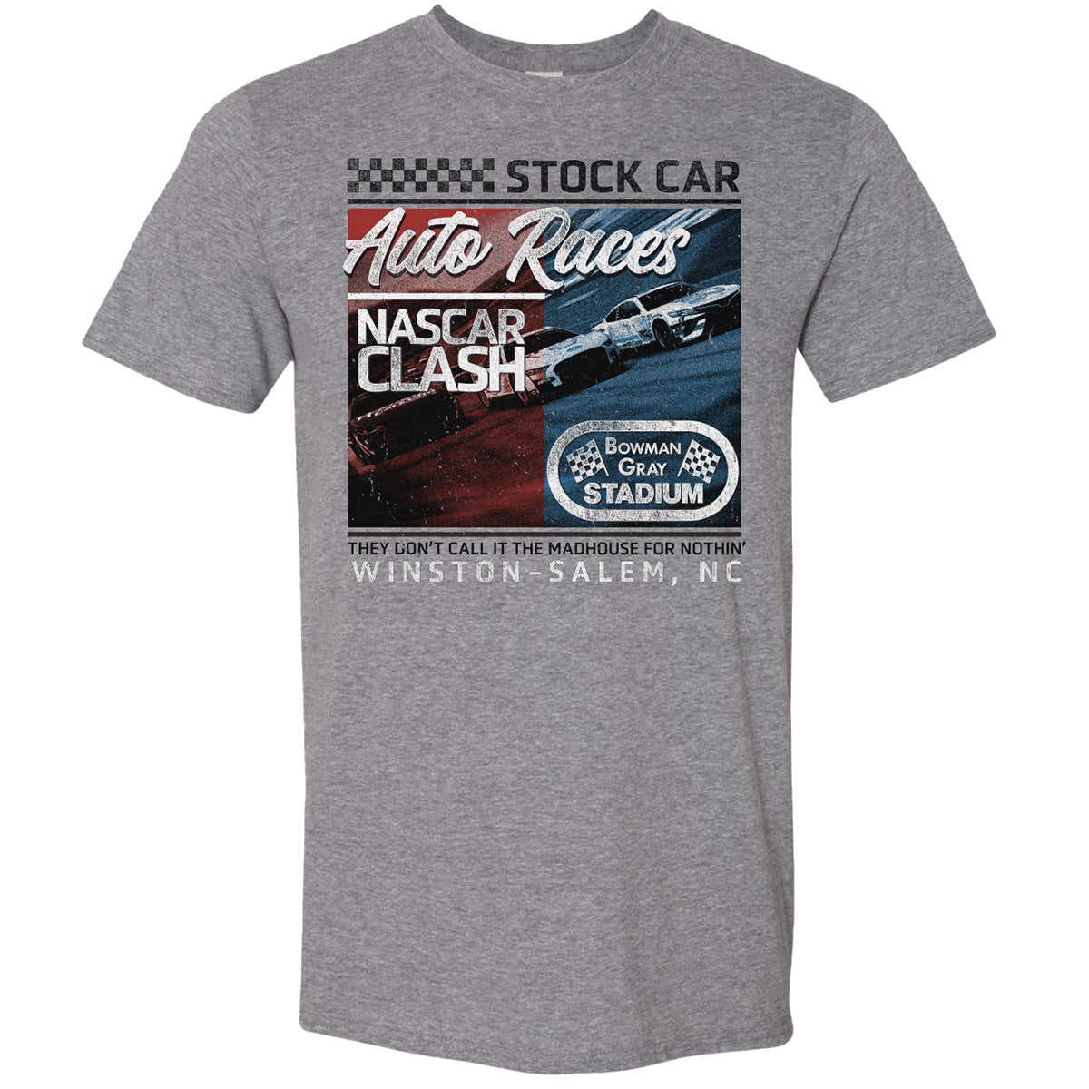 NASCAR 2025 Clash at Bowman Gray Stadium TShirt Gray Sale L