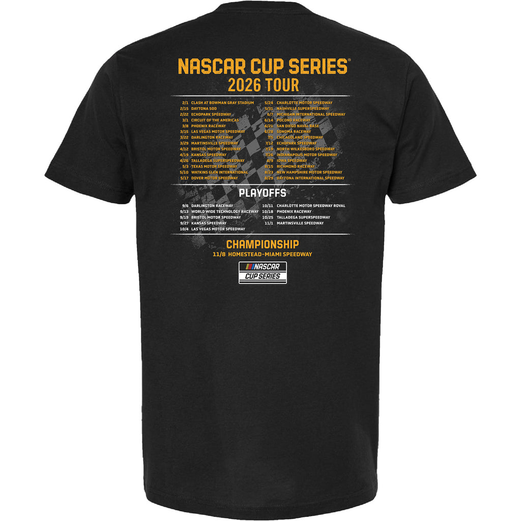 NASCAR 2026 Cup Series Schedule T-Shirt Black