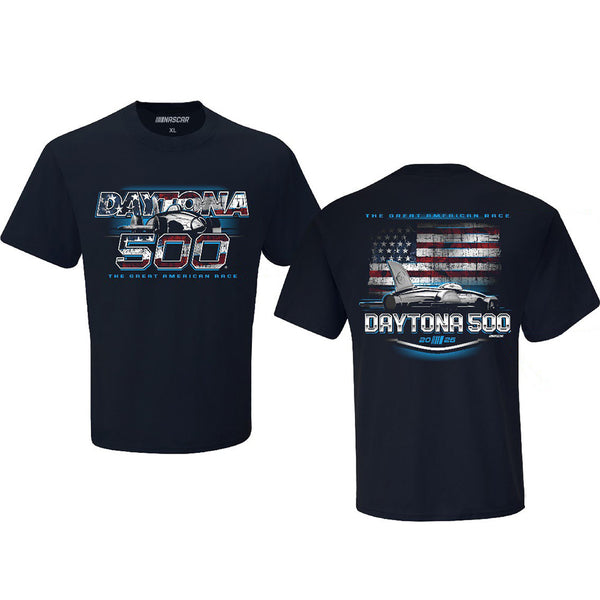 NASCAR 2026 Daytona 500 Flag T-Shirt Blue