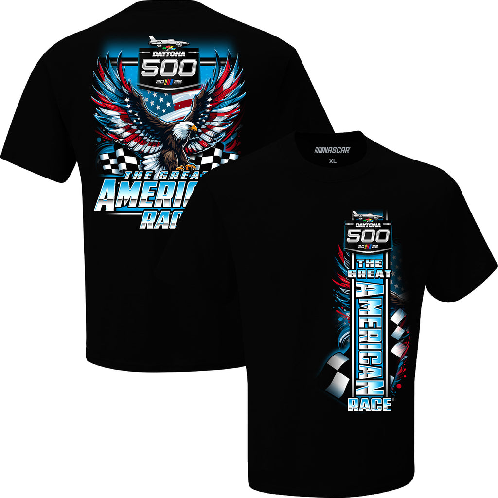 NASCAR 2026 Daytona 500 Patriotic Eagle T-Shirt Black