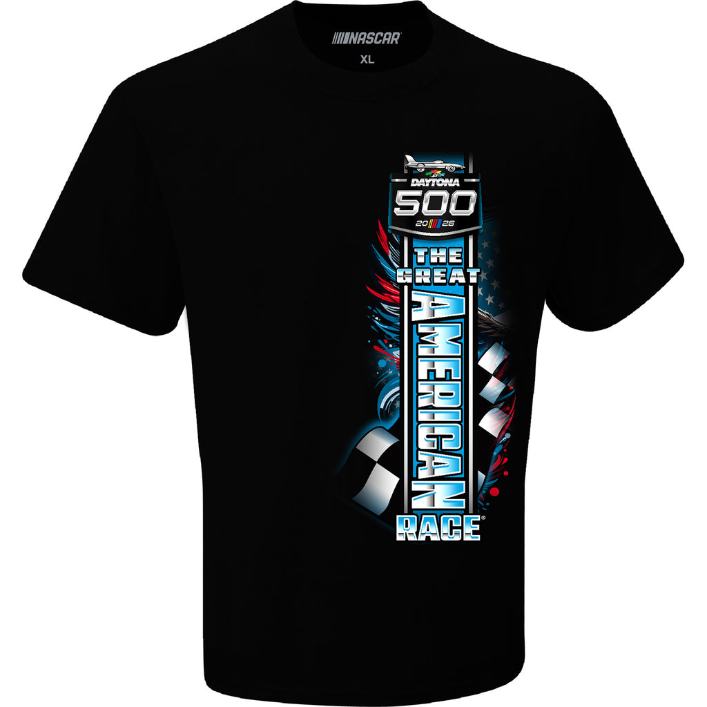 NASCAR 2026 Daytona 500 Patriotic Eagle T-Shirt Black