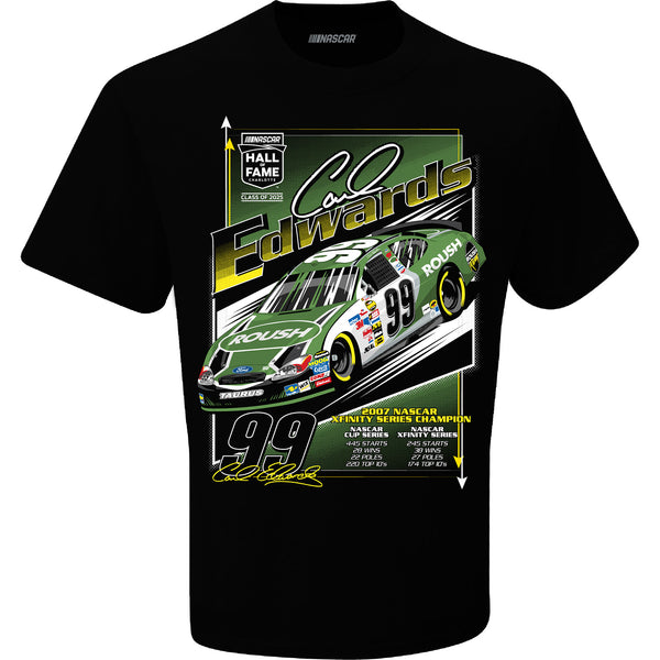 Carl Edwards 2025 NASCAR Hall of Fame T-Shirt Black #99