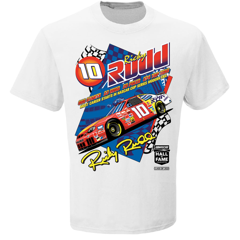 Ricky Rudd 2025 NASCAR Hall of Fame T-Shirt White #10