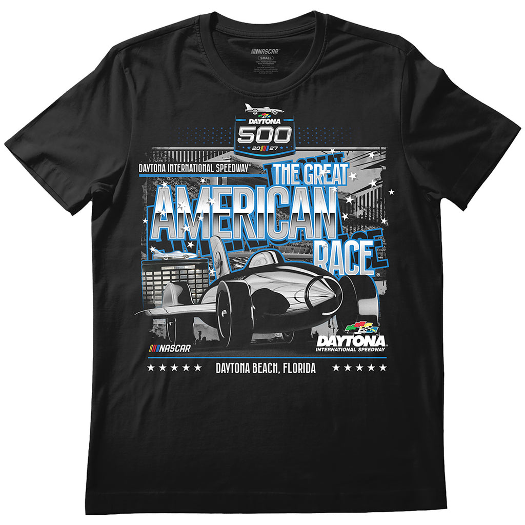 NASCAR 2027 Daytona 500 Past Champions "The Great American Race" T-Shirt Black