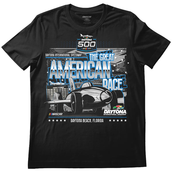 NASCAR 2027 Daytona 500 Past Champions "The Great American Race" T-Shirt Black