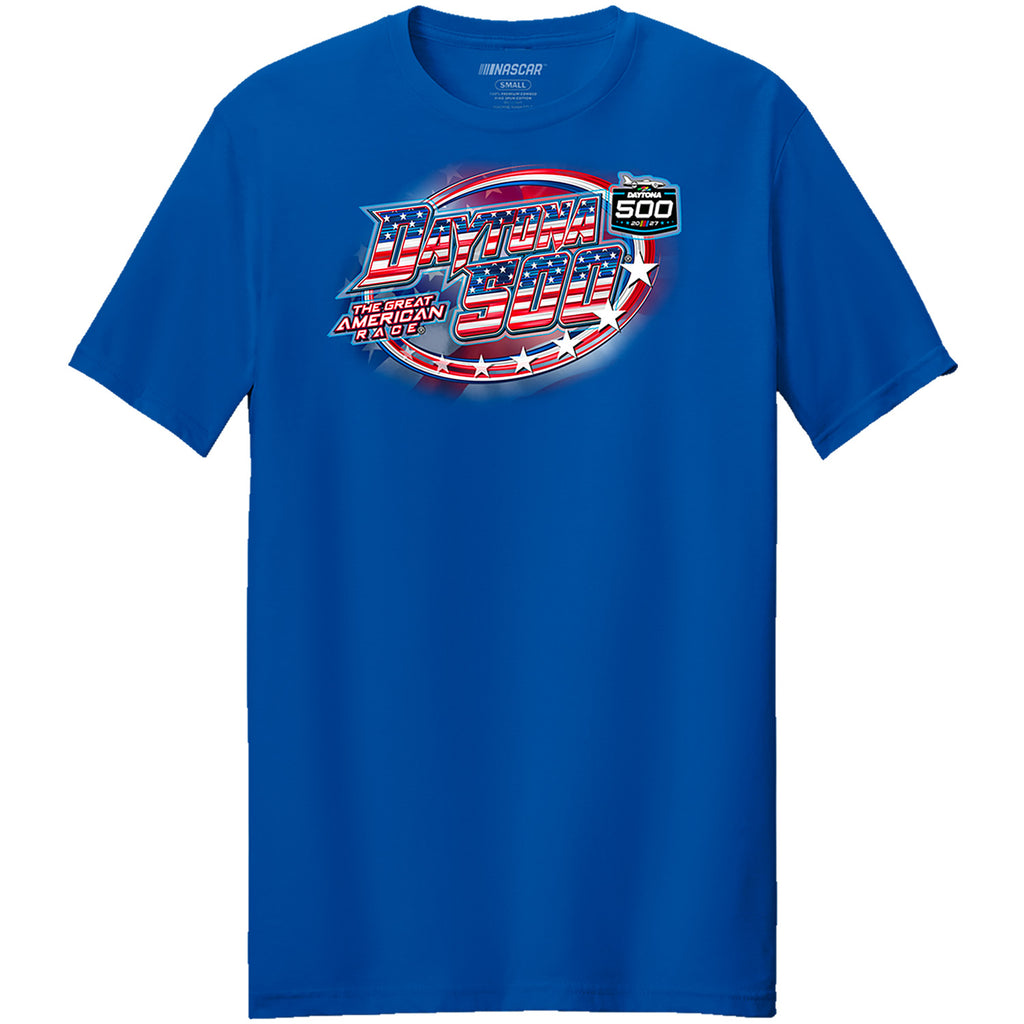 NASCAR 2027 Daytona 500 Patriotic Flyover T-Shirt Blue