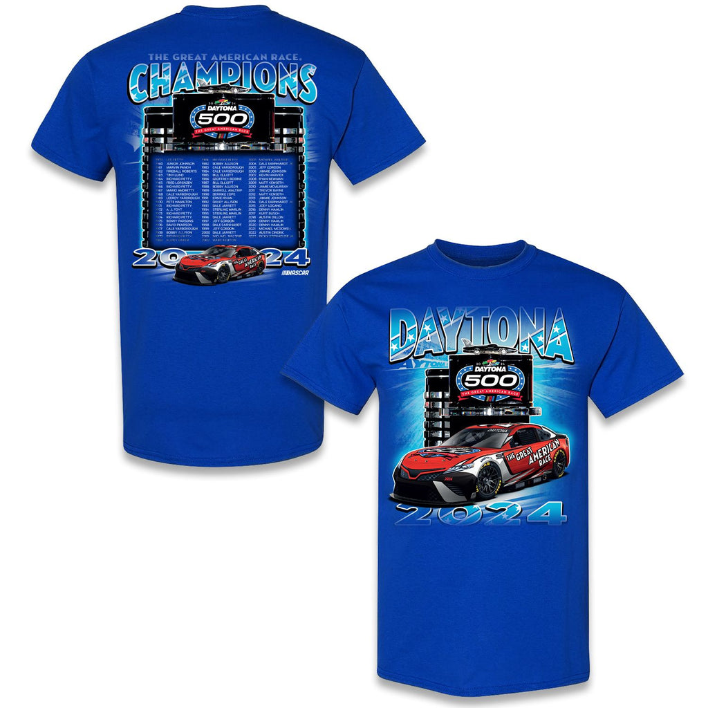 NASCAR 2024 Daytona 500 Past Champions TShirt Blue RacingUSA