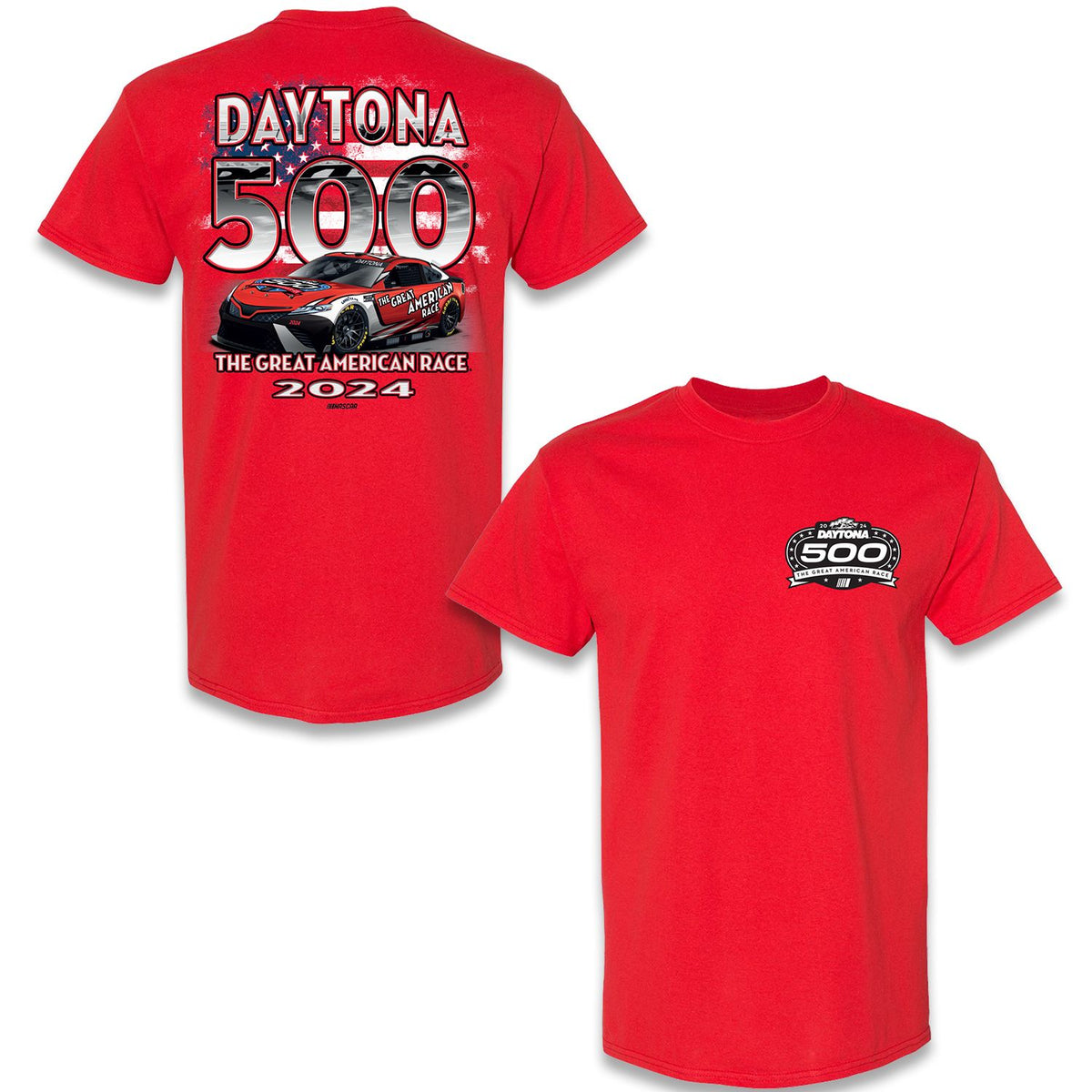 NASCAR 2024 Daytona 500 Event TShirt Red RacingUSA