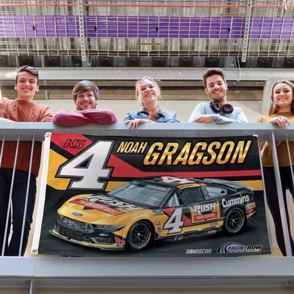 Noah Gragson 2025 Rush Truck Centers #4 Car 3x5 Flag NASCAR