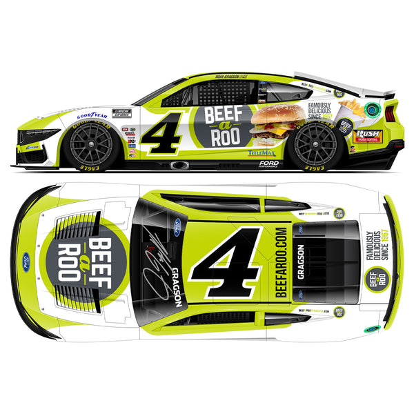 Noah Gragson Autographed Beef-A-Roo 1:24 Standard 2025 Diecast Car #4 NASCAR